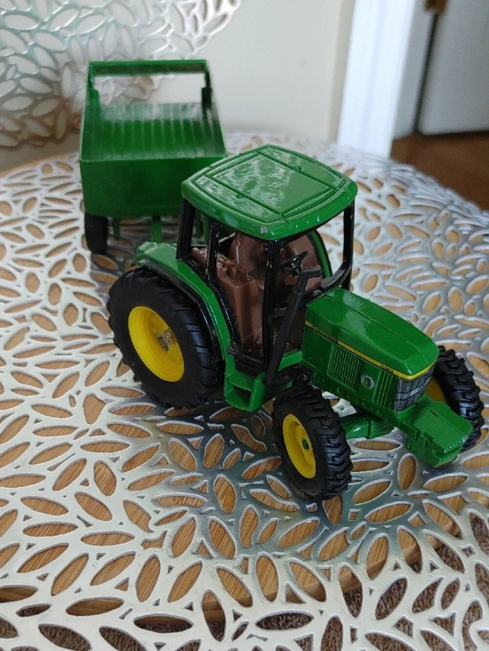 Green Tractor and Trailer Toy Set – Durable Farm Equipment With Low Low Miles.